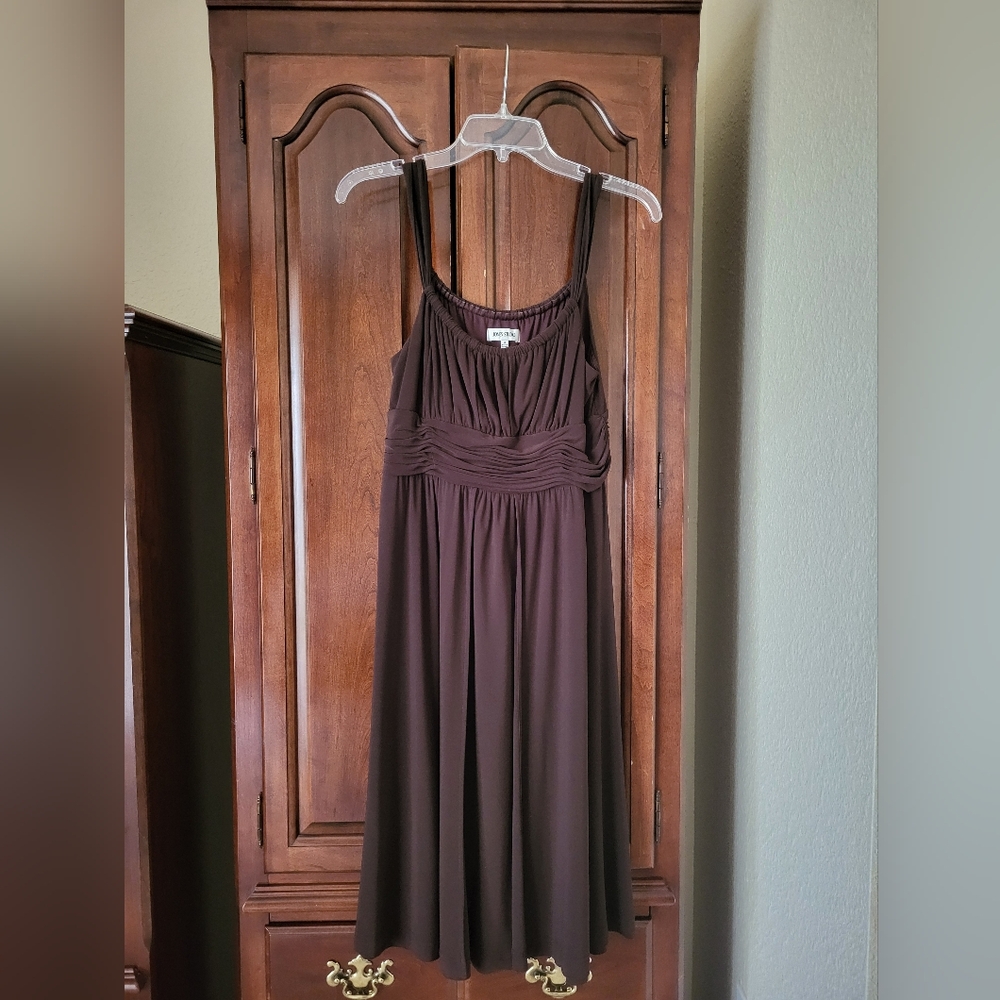 Jones Studio Chocolate Brown Midi Dress